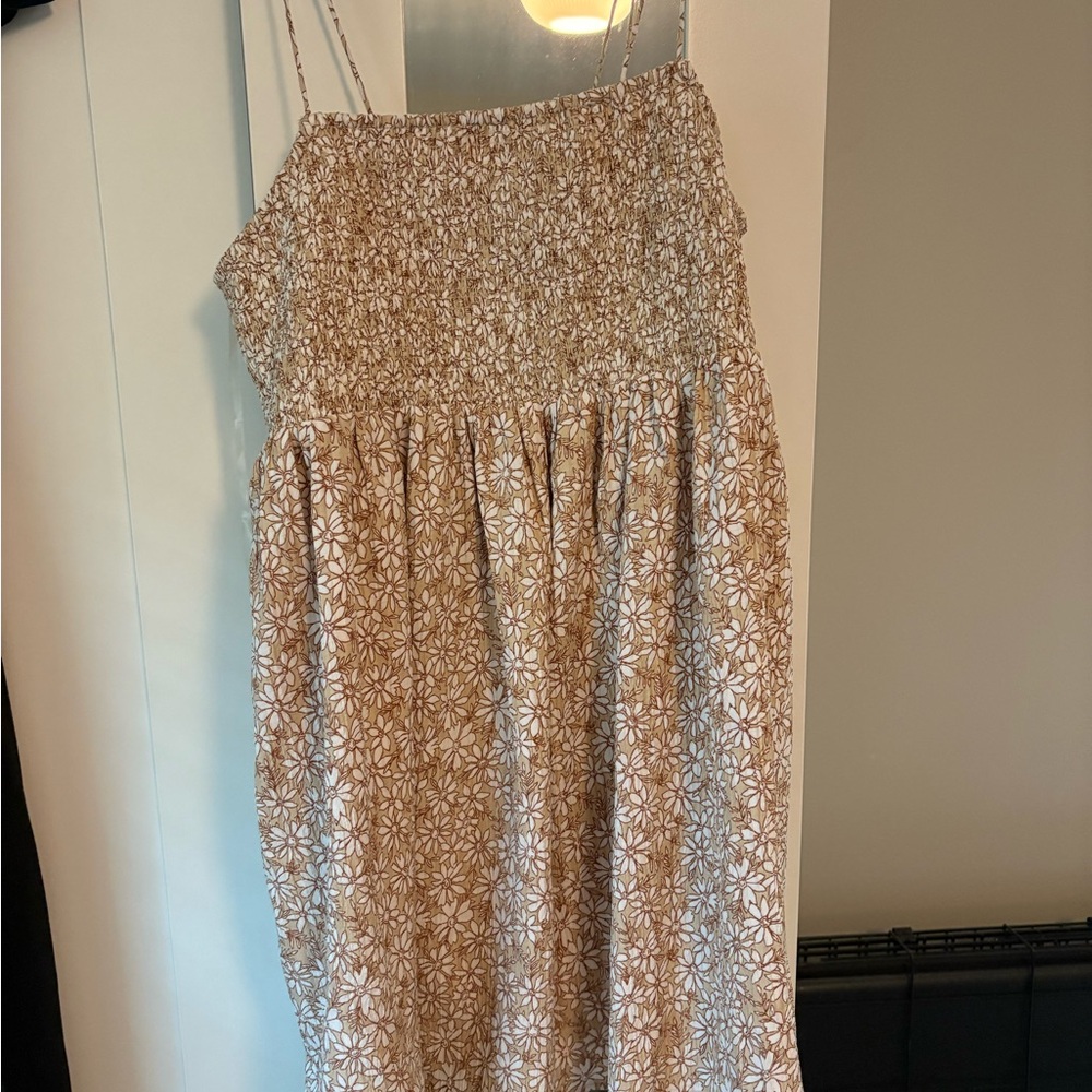 Abercrombie & Fitch Floral Mini Dress - Brown and White